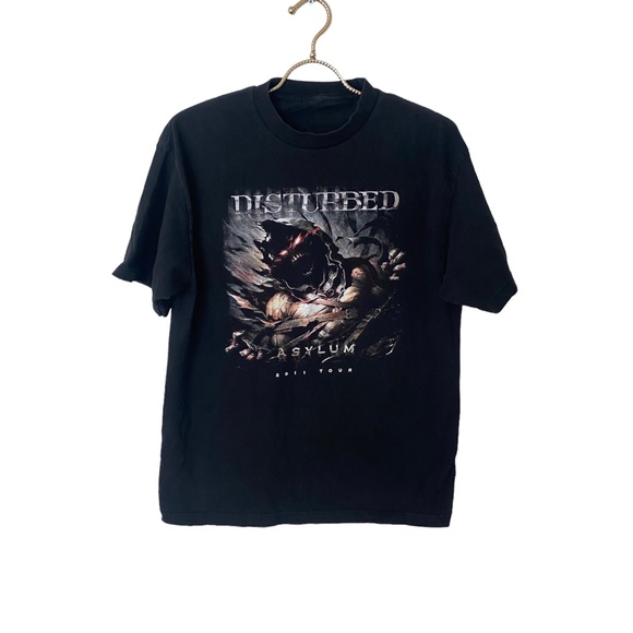 2011 DISTURBED Asylum Band Tour T-Shirt Music As A Weapon KORN - Picture 2 of 13